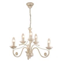 Lamkur Donato Lampadari Con Paralumi In Tessuto, Bianco, 6x E14