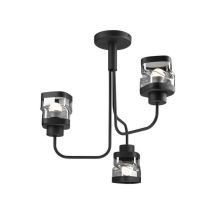 Lamkur Hugo Plafoniera semi-incasso multibraccio nera, 3x E27