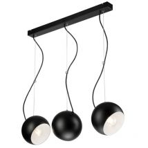 Lamkur Inez Lámpara de Techo Colgante Bar Negra, 3x E27