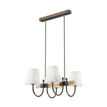 Lamkur Julietta Lampada da soffitto a sospensione multibraccio marrone, 4x E27