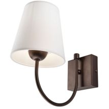 Lamkur Julietta Wandlampe mit Schirm Braun, 1x E27