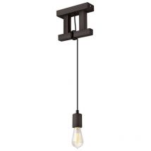 Lamkur Leon Industrial Lámparas de Techo Suspendidas Slim Wengué, 1x E27
