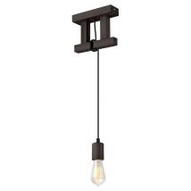 Lamkur Lighting - Lamkur Leon Industrial Schlanke Pendel-Deckenleuchten Wenge, 1x E27