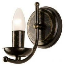 Lamkur Luca Traditional Lampada da parete a candela nera, 1x E14