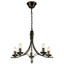 Lamkur Lighting - Lamkur Luca Traditional Lustres Noir, 5x E14