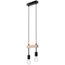 Lamkur Orazio Industrial Barra Foco Negro, 2x E27