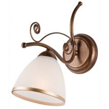 Lamkur Lighting - Lamkur Retro Applique murale avec abat-jour en verre marron, 1x E27