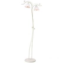 Lamkur Retro Lampada da terra multibraccio bianca, 2x E27