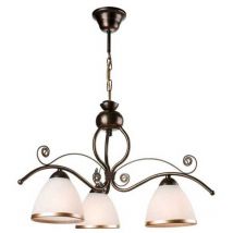 Lamkur - Retro Lámpara de Techo Colgante Multi Brazo Negra, 3x E27