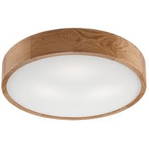 Lamkur Round Plafón Cilíndrico Roble, 3x E27