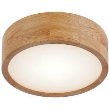 Lamkur Lighting - Lamkur Round Plafonnier Cylindrique Chêne, 1x E27