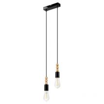 Lamkur Simon Plafonnier suspendu Cluster Noir, 2x E27