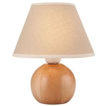 Lamkur Tischlampe mit Schirm natur, 1x E27