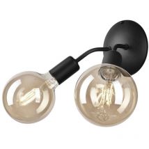 Lamkur Viggo Aplique Negro, 2x E27