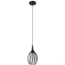 Lamkur Vincent Lampada da soffitto a sospensione Wire Frame nera, 1x E27