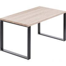 LAMO Manufaktur Esstisch Küchentisch, 120x80x76 cm (AxBxH), Modern, Roh / Rohstahl mit Klarlack, LEG-01-A-001-0000M