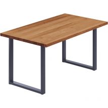 Lamo Manufaktur - Esstisch Küchentisch, 120x60x76 Cm (axbxh), Loft, Dunkel / Anthrazit, Lcg-01-a-004-7016l