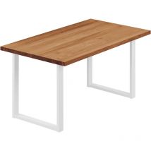 Esstisch Küchentisch, 140x80x76 cm (AxBxH), Loft, Dunkel / Weiss, LAG-01-A-004-9016L - Lamo Manufaktur