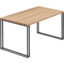 Esstisch Küchentisch, 100x80x76 cm (AxBxH), Frame, Natur / Rohstahl mit Klarlack, LUG-01-A-002-0000Fr - Lamo Manufaktur