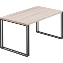 Esstisch Küchentisch, 140x80x76 cm (AxBxH), Frame, Roh / Schwarz, LAG-01-A-001-9005Fr - Lamo Manufaktur