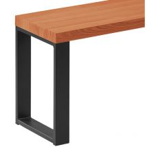 Lamo Manufaktur - Sitzbank Esszimmer Holzbank 30x60x47 cm, Möbelfüße Simple Schwarz / Dunkel, LSB-01-A-004-60-9005S