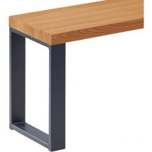 Lamo Manufaktur - Sitzbank Esszimmer Holzbank 30x60x47 cm, Möbelfüße Simple Anthrazit / Rustikal, LSB-01-A-003-60-7016S