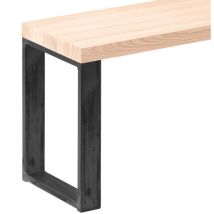 Sitzbank Esszimmer Holzbank 30x80x47 cm, Möbelfüße Simple Rohstahl mit Klarlack / Roh, LSB-01-A-001-80-0000S - Lamo Manufaktur