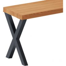 Lamo Manufaktur - Sitzbank Esszimmer Holzbank 30x160x47cm, Möbelfüße Design Anthrazit / Rustikal