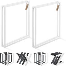 Lamo Manufaktur - Pieds pour table è manger Pieds de bureau, modèle : Frame profil 20x20 mm taille 70x72 cm (l x h) Blanc 2 pièces LTS-18-L-EE-9016