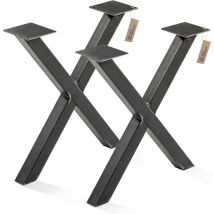 Pieds pour table basse, modèle : Mark Light profil 60x60 mm taille 60x43 cm (l x h) Gris 2 pièces LTS-03-G-EE-7016 - Lamo Manufaktur