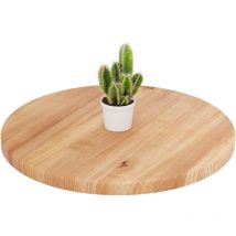 Plateau de table rond 50 cm en bois naturel Pour table basse ronde ou de chevet Épaisseur : 28 mm Couleur : Foncé - Lamo Manufaktur