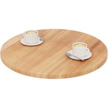 Plateau de table rond 60 cm en bois naturel Pour table basse ronde ou de chevet Épaisseur : 28 mm Couleur : Foncé - Lamo Manufaktur
