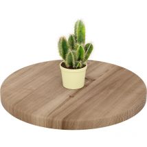 Plateau de table rond 40 cm en bois naturel Pour table basse ronde ou de chevet Épaisseur : 28 mm Couleur : Marron Noisette - Lamo Manufaktur