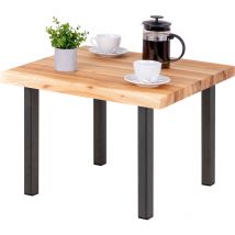 LAMO Manufaktur Table basse en bois, tabouret ou banc pour le salon 60x60x47 cm (long. x larg. x haut.), Type : Classic, Plateau : Frène Naturel,