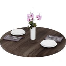 Tischplatte rund 90 cm aus Naturholz Holzplatte für Esstisch, Küchentisch, Bistrotisch Stärke: 40 mm Farbe: Ebenholz - Lamo Manufaktur