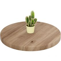 Holzplatte rund 50 cm aus Naturholz Tischplatte für Couchtisch, Kaffeetisch, Stärke: 40 mm Farbe: Nussbaum - Lamo Manufaktur