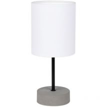 Epikasa - Lamp à Poser Genil, Ciment, Métal, Gris, Noir, Blanc, 13x13x31,5 cm