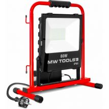 Mw Tools - Lampe de chantier stable 80W avec 2 prises LCS80P