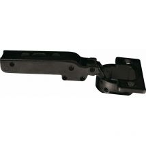 Schwerlast Möbel Scharnier 95°, Eckanschlag, mit Feder, schwarz - Lamp