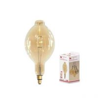 Lampada a bulbo gigante led vintage e27 - 4w - 2200°k calda - 350 lm - 180x380h 1 pezzi Maximus