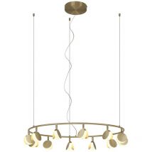 Inspired Mantra Shell Lampada a sospensione a 12 luci, rotonda, led da 50 w, 3000 k, 2650 lm, oro, 3 anni di garanzia