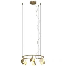 Mantra - Inspired Shell Pendente a 6 luci, rotondo, led 30W, 3000K, 1590lm, oro, 3 anni di garanzia