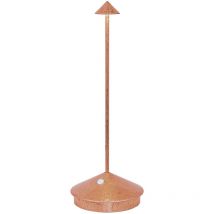 Lampada Pina Pro con Foglia Color Rame, Lampada da Tavolo Ricaricabile e Senza Fili con Controllo Touch, Utilizzabile come Lampada da Interni,