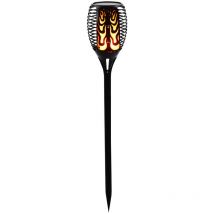 Lampada da giardino a led per esterni solare con lampada a torcia illuminazione effetto fiamma nero bianco Noor 89023