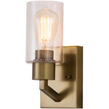 Applique Contemporanea Deryn Acciaio Ottone Naturale 1 Luce E27