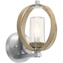 Elstead Kichler Grand Lampada da parete moderna da esterno Grigio Antico Distressed, IP44