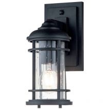 Elstead Feiss Lighthouse Lanterna da esterno a parete testurizzata nera, IP44