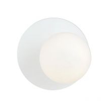Lampada a Parete Oslo, Acciaio verniciato a polvere, Vetro, Bianco, 20x20x15 cm