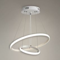 Comely - Lampada a sospensione a led, Lampadario circolare moderno, Lampada a sospensione bianca 4000K, Lampada da soffitto Soggiorno Camera da letto