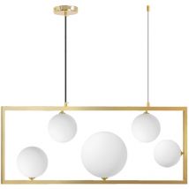 Lampada a sospensione APP1020-5CP oro 5-PUNTI luce G9 12X80X29,5X50-120CM regolabile